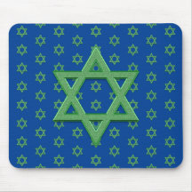 Grönt Star of David Seamless