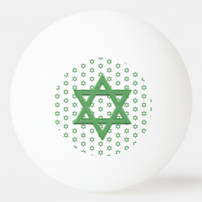 Grönt Star of David Seamless Pingisboll (Framsidan)
