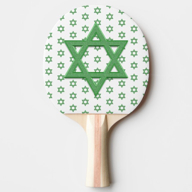 Grönt Star of David Seamless Pingisracket (Framsidan)