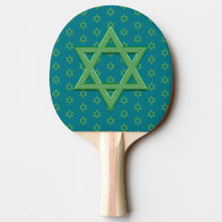 Grönt Star of David Seamless Pingisracket
