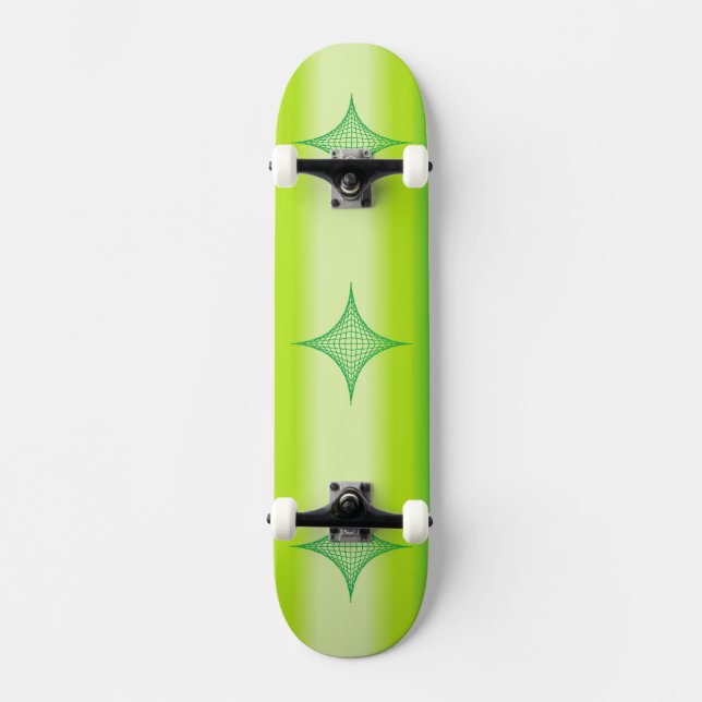 Grönt Star Skateboard Bräda 19,5 Cm (Framsida)