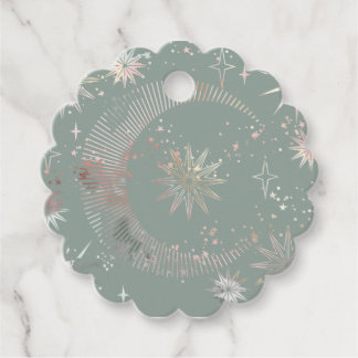 Grönt Starburst Gåvor Etiketter