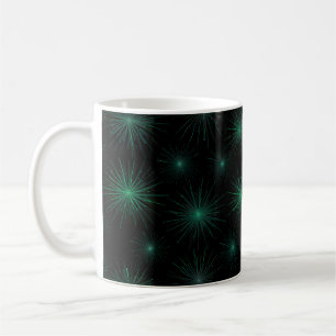 Grönt Starburst Kaffemugg