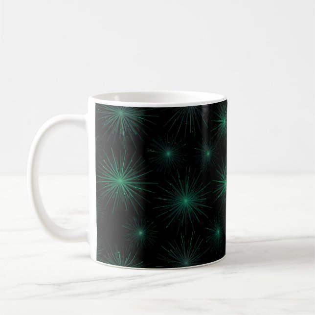 Grönt Starburst Kaffemugg (Vänster)