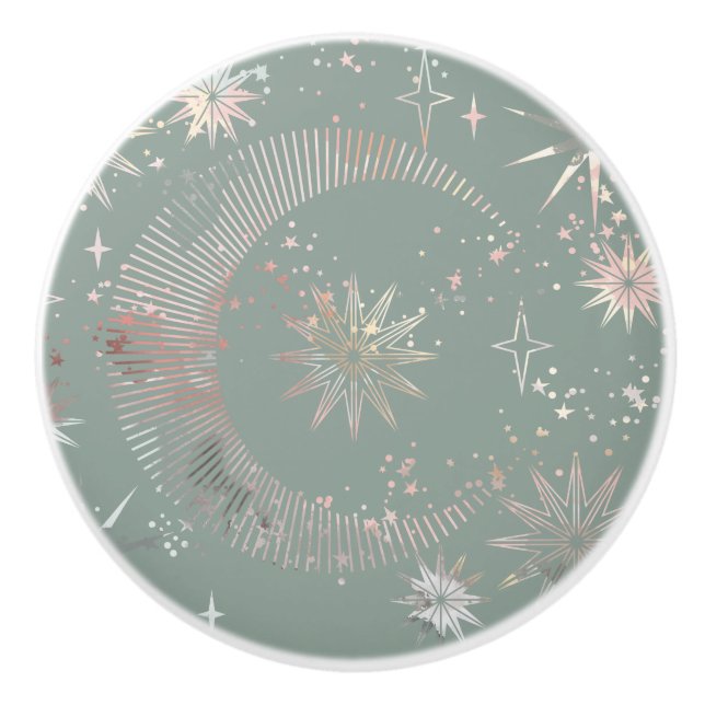 Grönt Starburst Knopp (Framsidan)