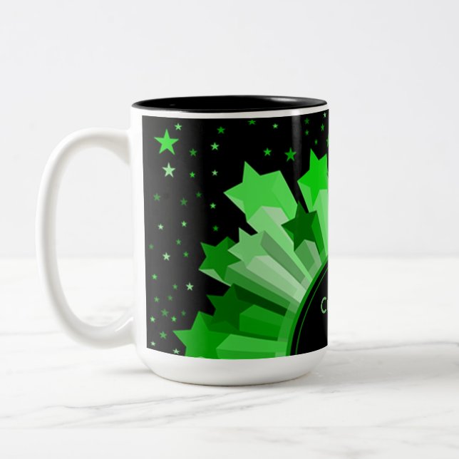 Grönt Starburst Mugg (Vänster)