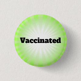 Grönt Starburst Vaccination Design Button Knapp