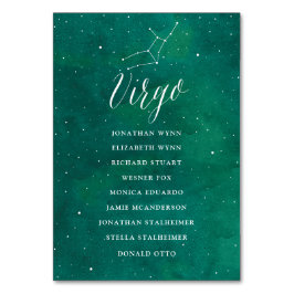 Grönt Stars Galaxy Bröllop-platskort Våg Bordsnummer