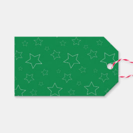 Grönt Stars Gift-Märkre Presentetikett
