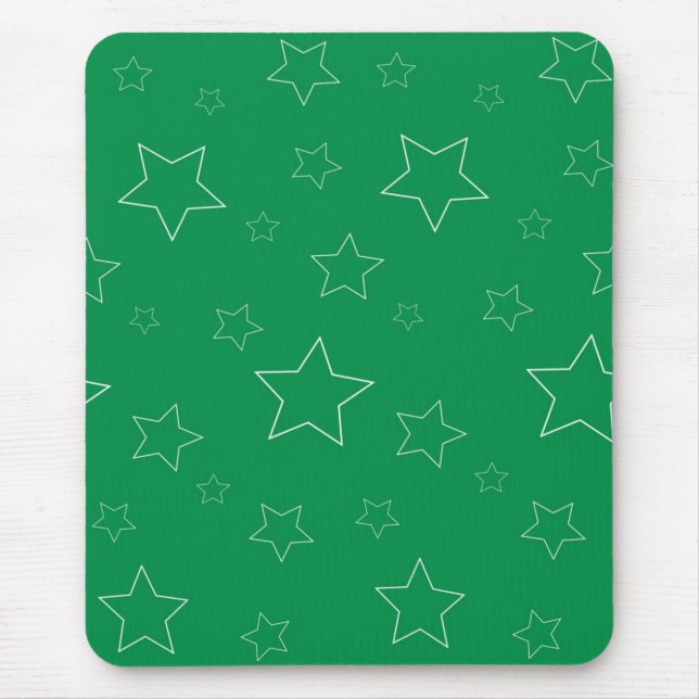 Grönt Stars Mousepad Musmatta (Framsidan)