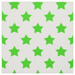 Grönt Stars vit bakgrund Textil