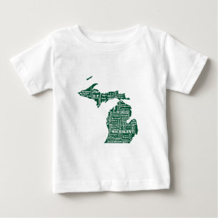 Grönt staten Michigan T Shirt
