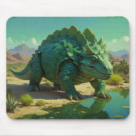 Grönt Stegosaurus och Desert Bassäng Musmatta