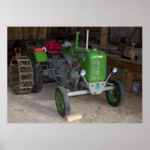 Grönt Steyr Tractor KL I Poster