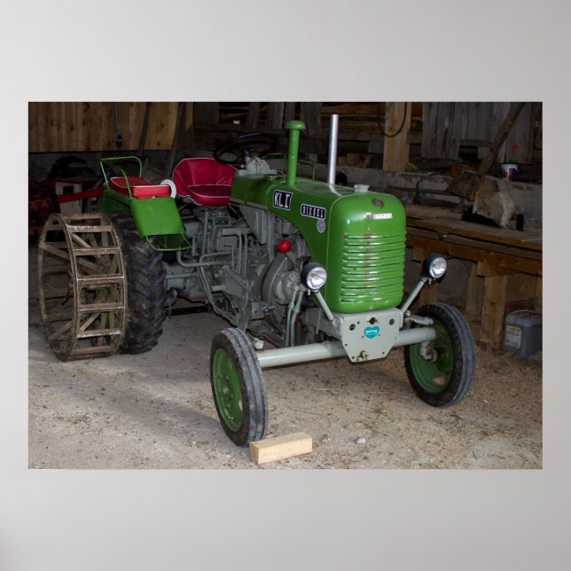 Grönt Steyr Tractor KL I Poster (Framsidan)