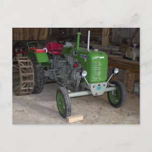 Grönt Steyr Tractor KL I Vykort