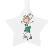 Grönt Stick figur CheerLedare