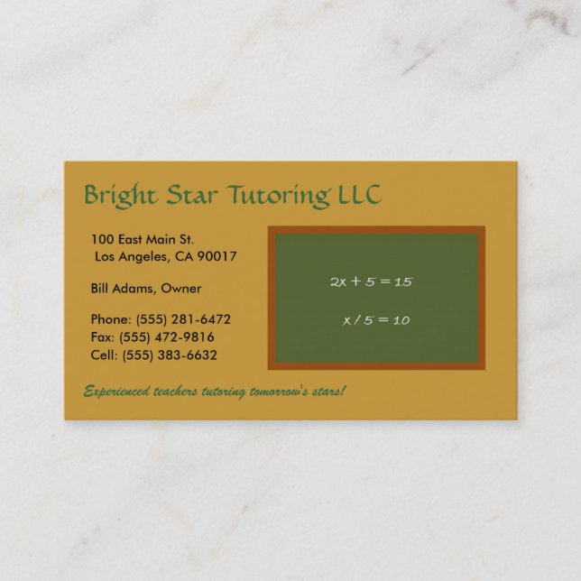 Grönt stiger ombord GL T/T Visitkort (Framsida)