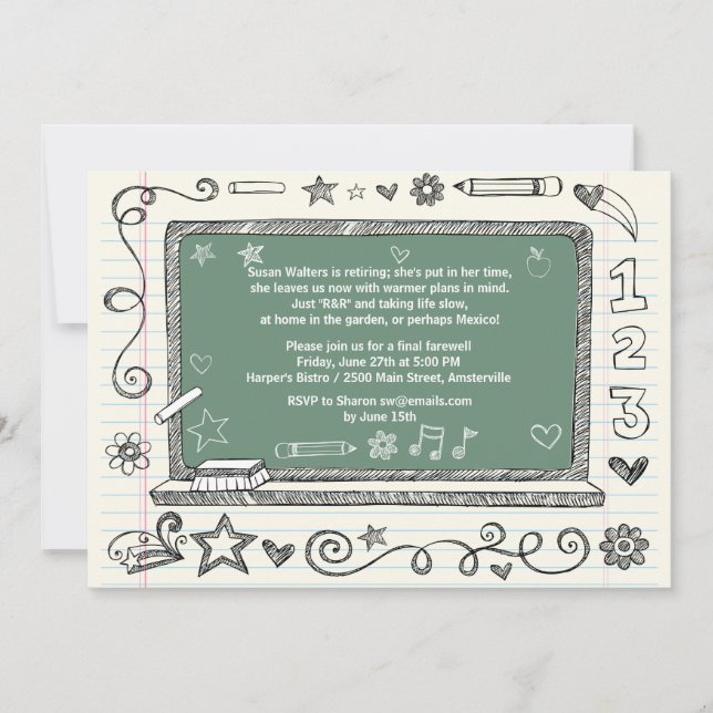 Grönt stiger ombord lärare inbjudan för (Framsida)