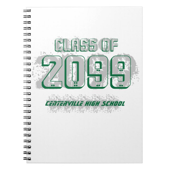 Grönt - stressad modern klass för bärbara datorer anteckningsbok (Framsidan)