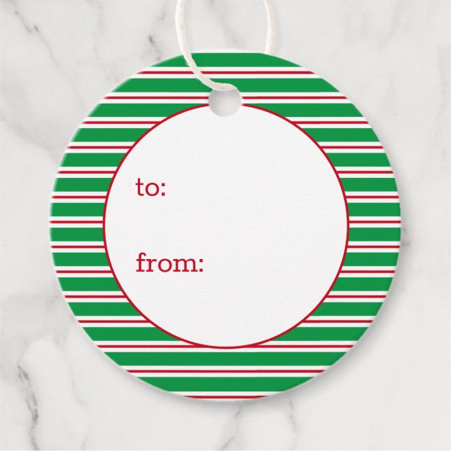 Grönt strimlad från gåvor etiketter (Framsida)