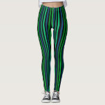 Grönt strimlad leggings<br><div class="desc">Grönt strimlad,  rand,  blå,  grönt,  svart,  grönt och blå,  modern,  modern,  coola</div>