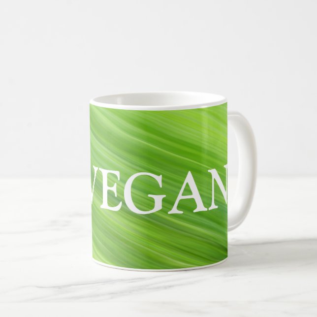 Grönt strimmor mönster kaffemugg (Framsida höger)