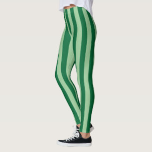 Grönt stripe-bensin leggings
