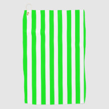 Grönt Stripe Golf Towel