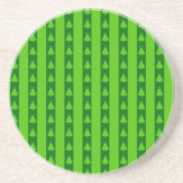 Grönt stripe Julgran Mönster Underlägg