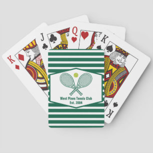 Grönt Stripe Tennis Anpassningsbar Land Klubb Casinokort