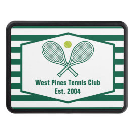 Grönt Stripe Tennis Anpassningsbar Land Klubb Dragkroksskydd