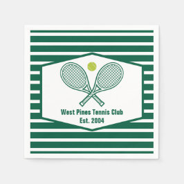 Grönt Stripe Tennis Anpassningsbar Land Klubb Pappersservett