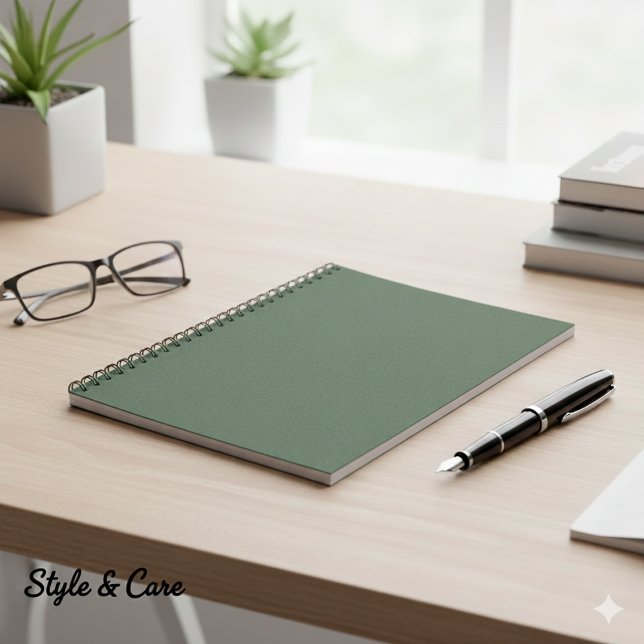 Grönt Struktur 6,5 tum x 8,75 tum klassisk bärbar  Anteckningsbok (Green Texture 6.5 x 8.75 Classic Notebook)