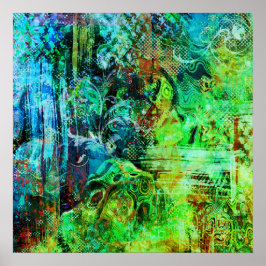 Grönt Struktur Poster
