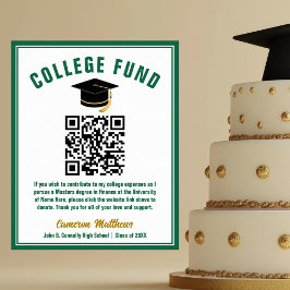 Grönt Student College Fund QR-kod Poster