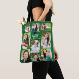 Grönt Student Photo Collage Studenten Gift Tygkasse