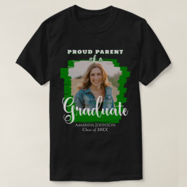 Grönt Student Photo Proud Parent Studenten T Shirt
