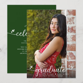 Grönt Studenten Fotomodern Calligraphy Hearearts Meddelande