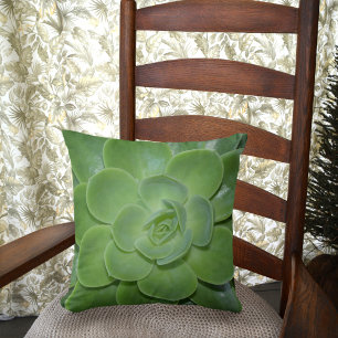 Grönt Succulcal Botanical Photographic Kudde