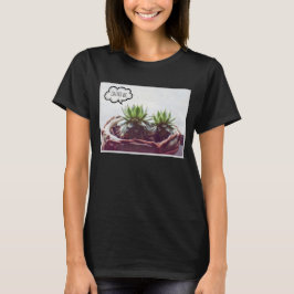 Grönt Succulent Dream Big Quote T Shirt