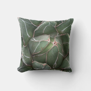 Grönt Succulent Plant Throw Cushion 41 cm x 41 cm Kudde