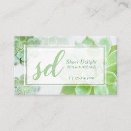 Grönt Succulents Business Appointment Card Visitkort