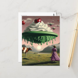 Grönt Surreal Sweet Treat Vykort