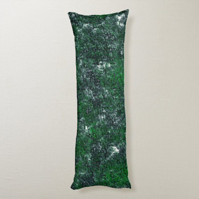 Grönt svampar på träd bark eller vitaktig grått-st kroppskudde (Baksidan (Vertikal))