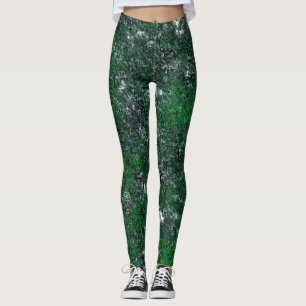 Grönt svampar på vitaktiga grått sten eller tr leggings