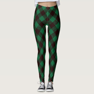 Grönt/svart kvinnlig lagstiftning leggings