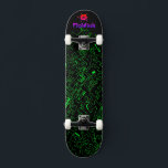 Grönt svart mini skateboard bräda 18,5 cm<br><div class="desc">Den här grönten för coola och svart skateboard är ett val av perfekt för roligt- och däcksamlare! Varje design av Flödesdesignen är unikt skapat att inspirera alla att anamma sina brister och uppmuntra dem att ansluta sig till sin lekande sida. Firar din äkta självkänsla och sprider positiva vibbar runt dig!...</div>