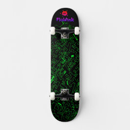 Grönt svart mini skateboard bräda 18,5 cm
