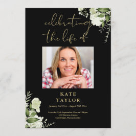 Grönt svart och guld begravningsordning för ceremo program